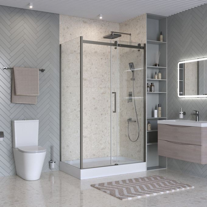 Душевой уголок BELBAGNO MARINO-2-AH-1-140/100-C-GM