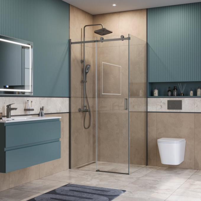 Душевой уголок BELBAGNO SOFT_CLOSE-2-A-1-100-C-GM
