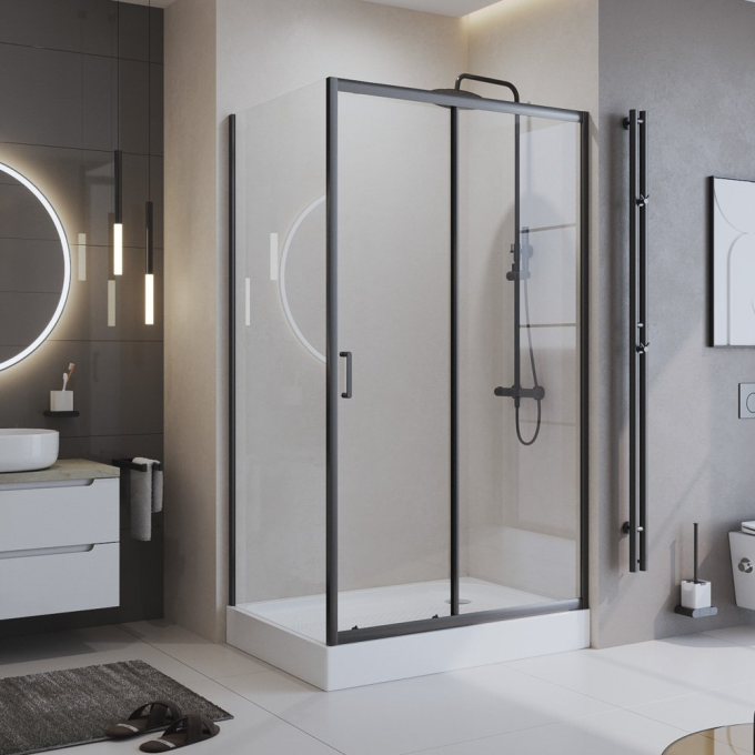 Душевой уголок BELBAGNO UNO-195-AH-1-130/100-C-Cr