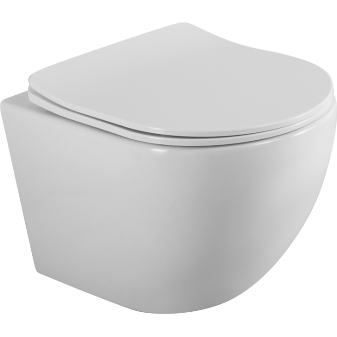 Унитаз подвесной BELBAGNO UNO 2,0 BB7306CHR/SC безободковый с сиденьем дюропласт soft close